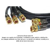 Cable Coaxial Digital BNC 3 Vías 1.8 m, ensamblado, terminales oro